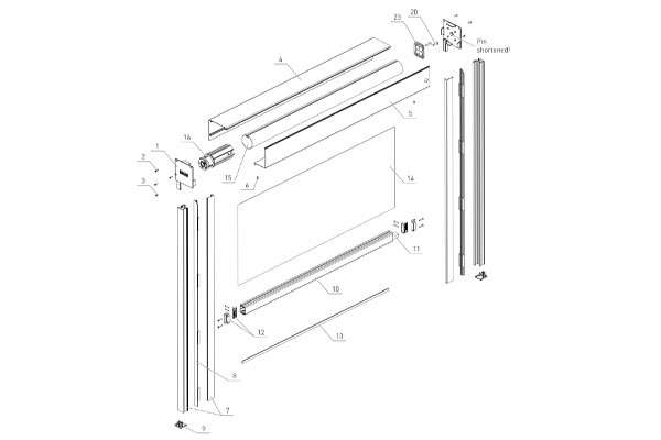 SCREEN VERTIZIP 125-AMBIANCE